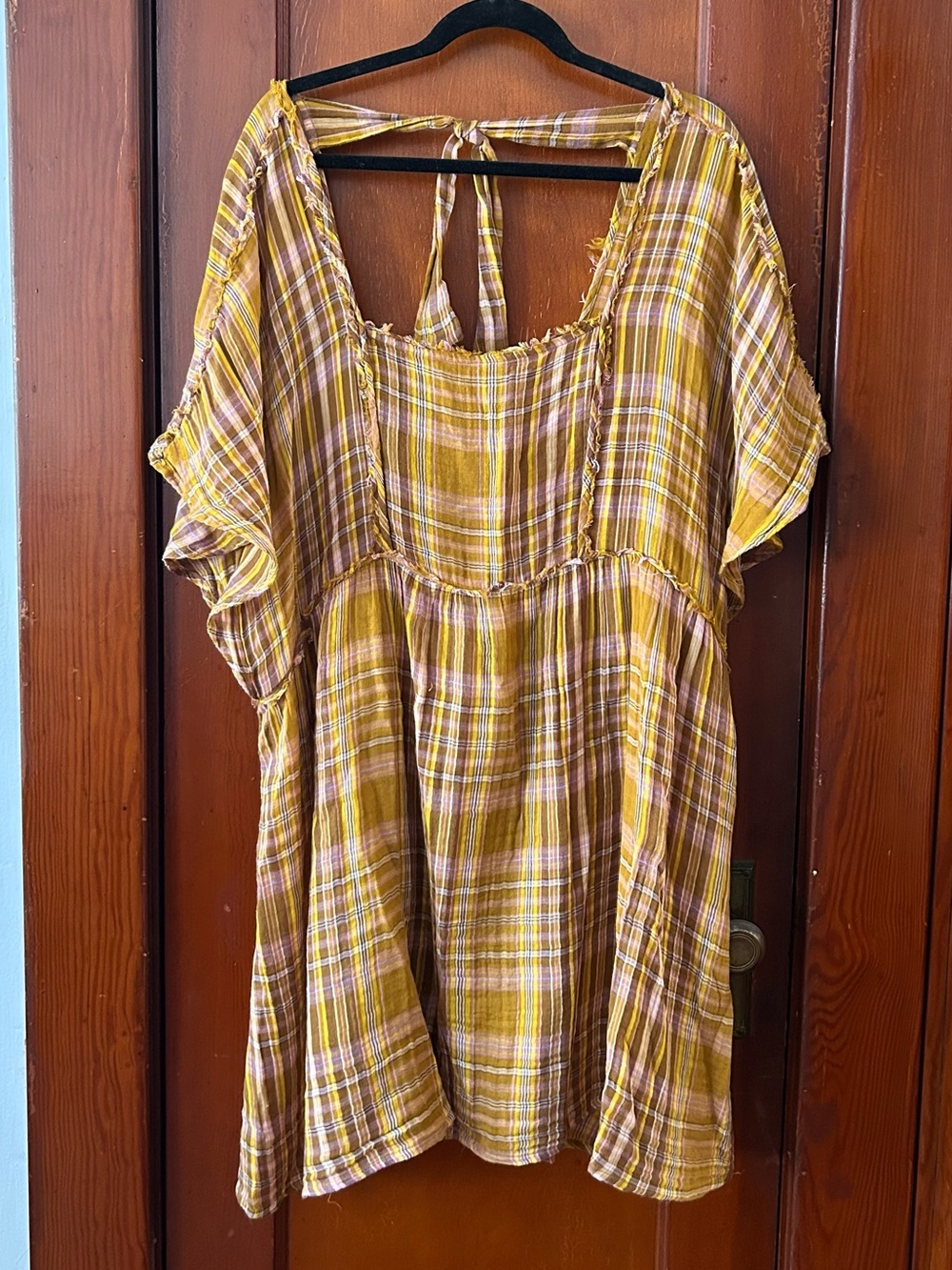Anthropologie Plaid Babydoll Dress